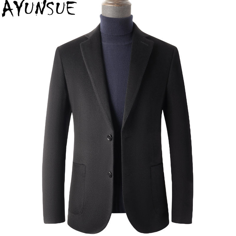 Quality Winter Clothing Jacket - AYUNSUE 80% เสื้อโค้ทขนสัตว์เสื้อผ้าผู้ชาย 2026 เสื้อโค้ทแคชเมียร์ลำลองเสื้อแจ็คเก็ตคุณภาพสูงเสื้อแจ็คเก็ตขนสัตว์ชามาร์ราส พารา