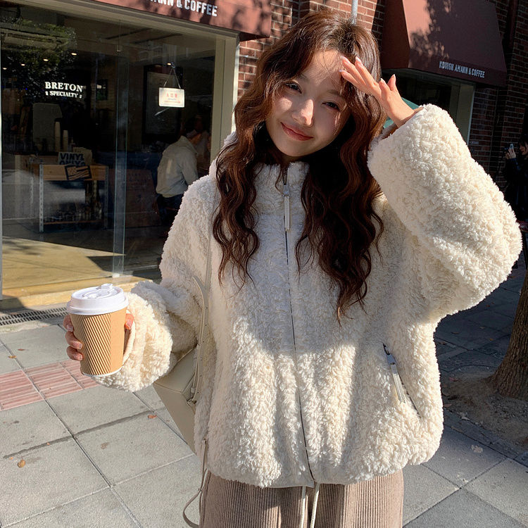 Quality Winter Clothing Jacket - เสื้อแจ็คเก็ตขนแกะสไตล์เกาหลี ดงแดมุน เสื้อผ้าคุณภาพสูงสำหรับผู้หญิง แมทช์กันได้ ลงตัว เข้ากัน