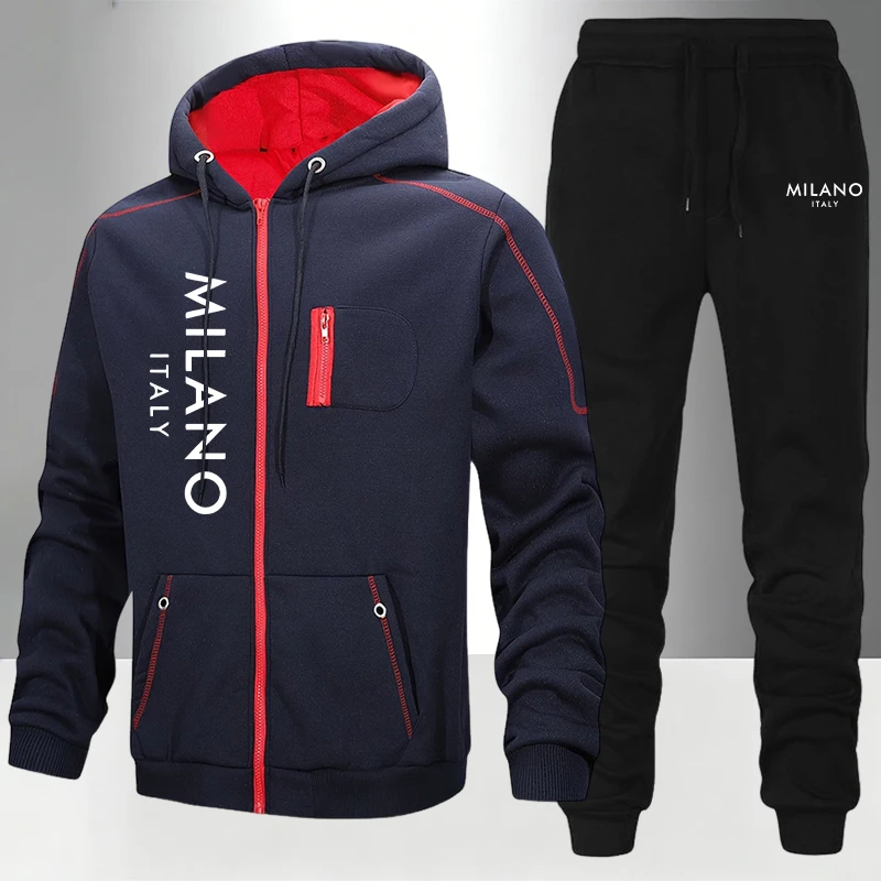 Winter Clothing Outdoor - ชุดวอร์มผู้ชายใหม่ปี 2026 เสื้อฮู้ดลำลอง เสื้อโค้ทสำหรับกีฬากลางแจ้ง ชุดออกกำลังกาย วิ่งจ๊อกกิ้ง