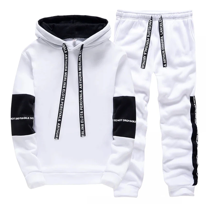 ชุดวอร์มผู้ชายสีขาวดำ แฟชั่นลำ - Winter Clothing Outdoor บทวิจารณ์และราคา